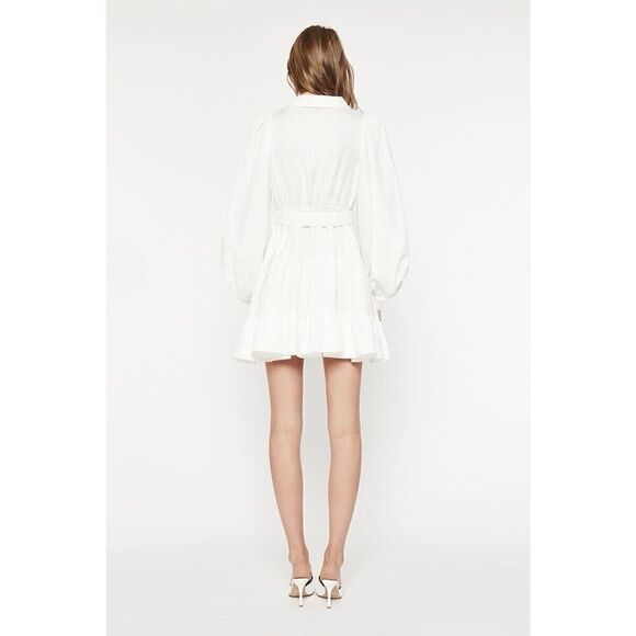 NWT Bardot The Mini Shirt Dress In Ivory LARGE - Picture 5 of 15